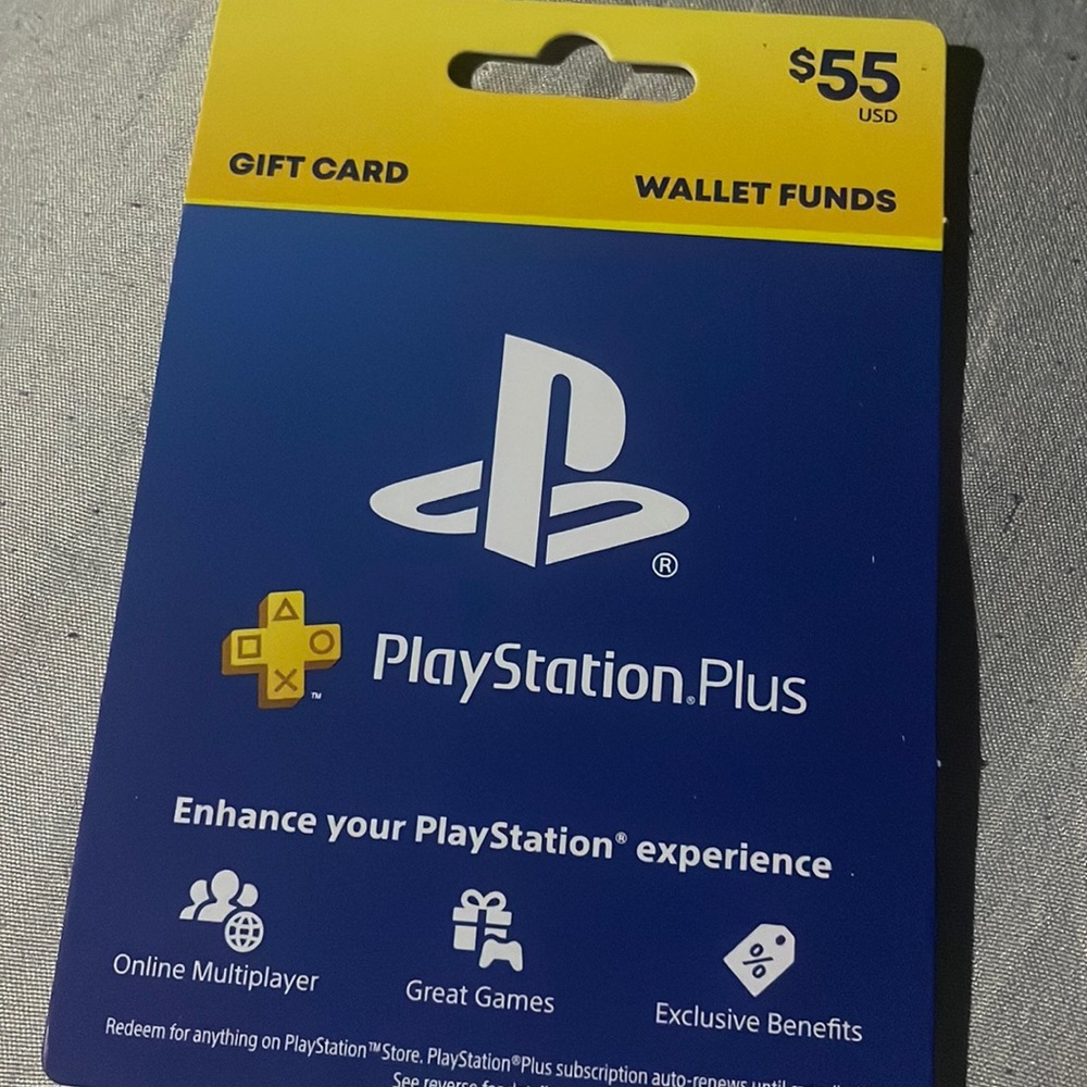 I have 15 play station5 cards that have 55 dollars on them.